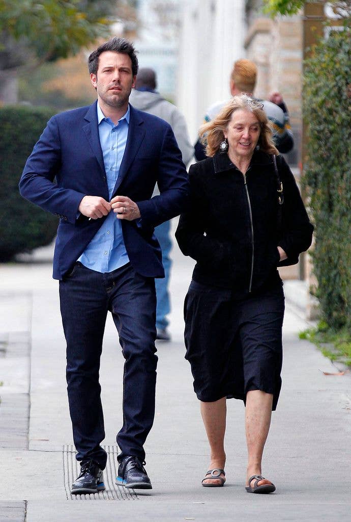 ben affleck mother chris affleck walking