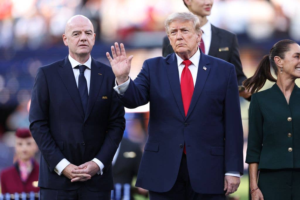 U.S. President Donald Trump with FIFA President Gianni Infantino