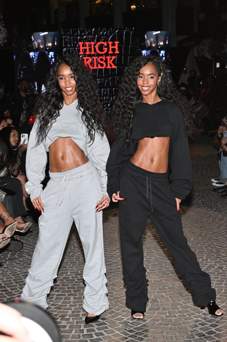 Jessie and D'Lila Combs on the catwalk at the HIGHRISK FW26 Runway Show on February 12, 2026 in Beverly Hills, California. (Photo by Earl Gibson III/Deadline via Getty Images)