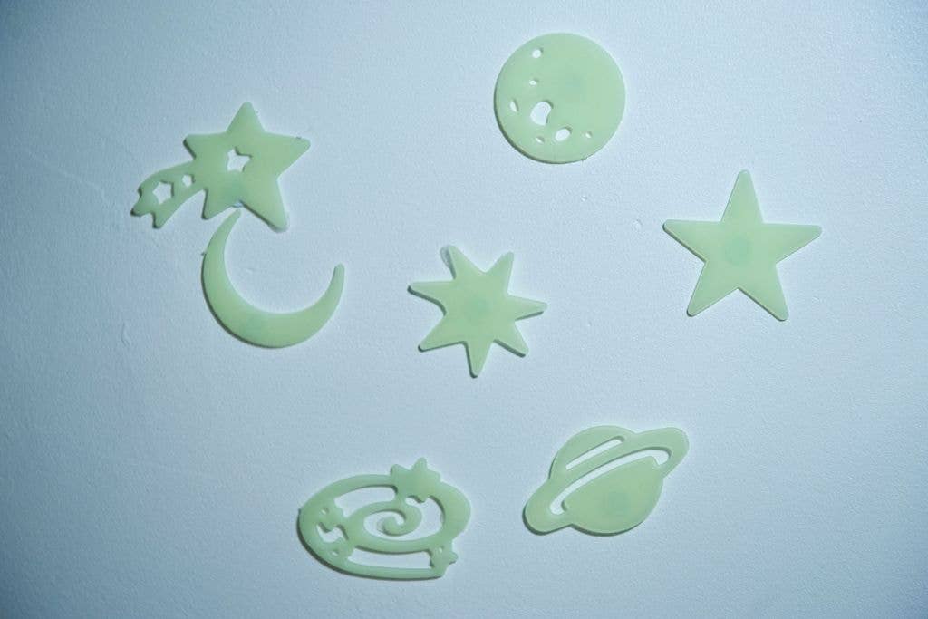 Walls and ceilings weren't complete without glow-in-the-dark additions