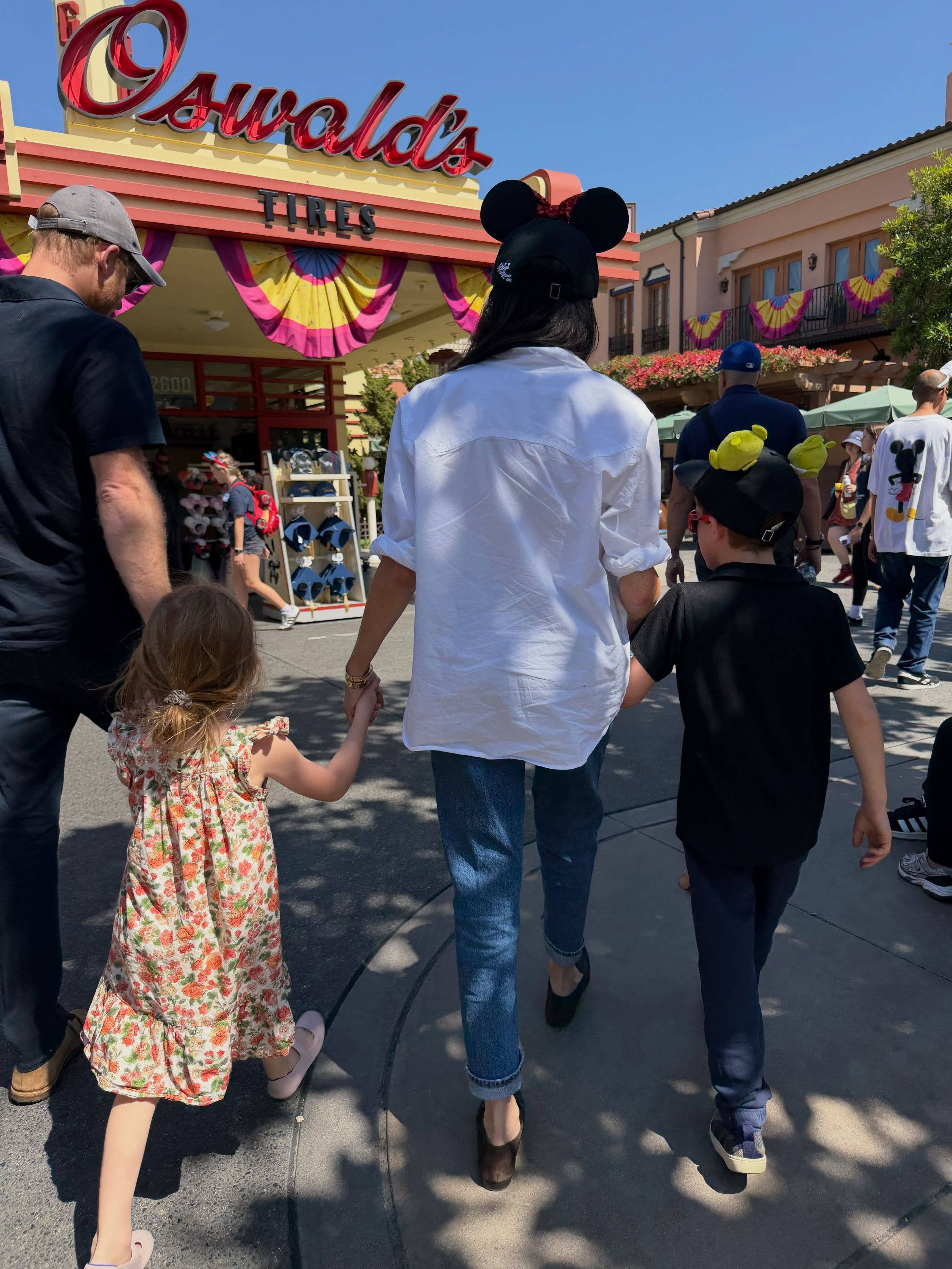 The Sussex family pictured at Disney California Adventure Park in 2026