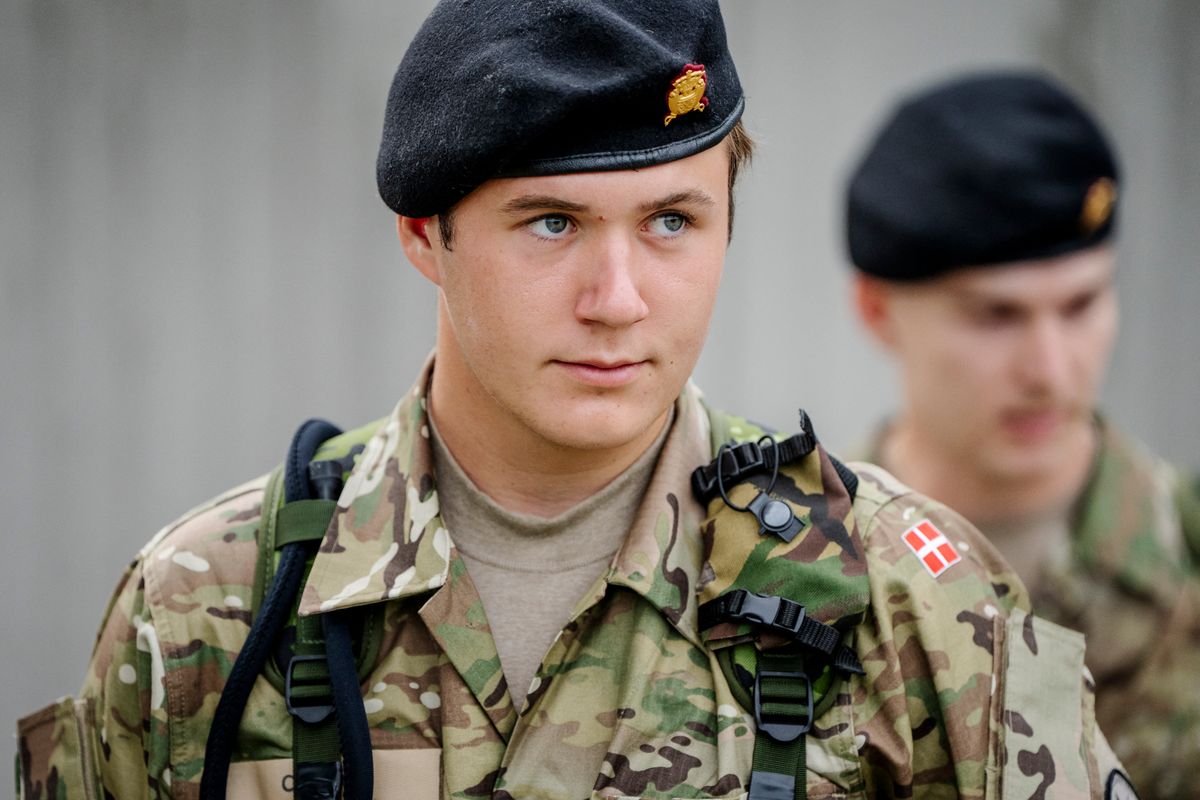 Crown Prince Christian pictured at Antvorskov Barracks on August 14, 2025