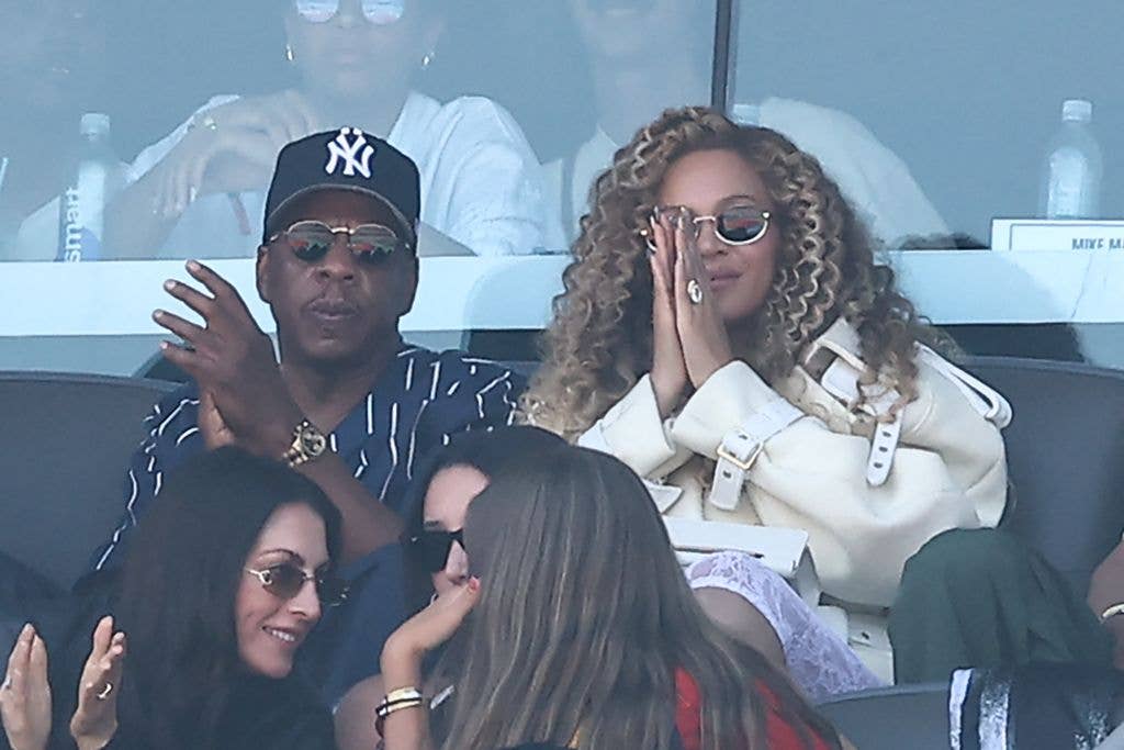 Jay-Z and Beyonce were also spotted in the crowd