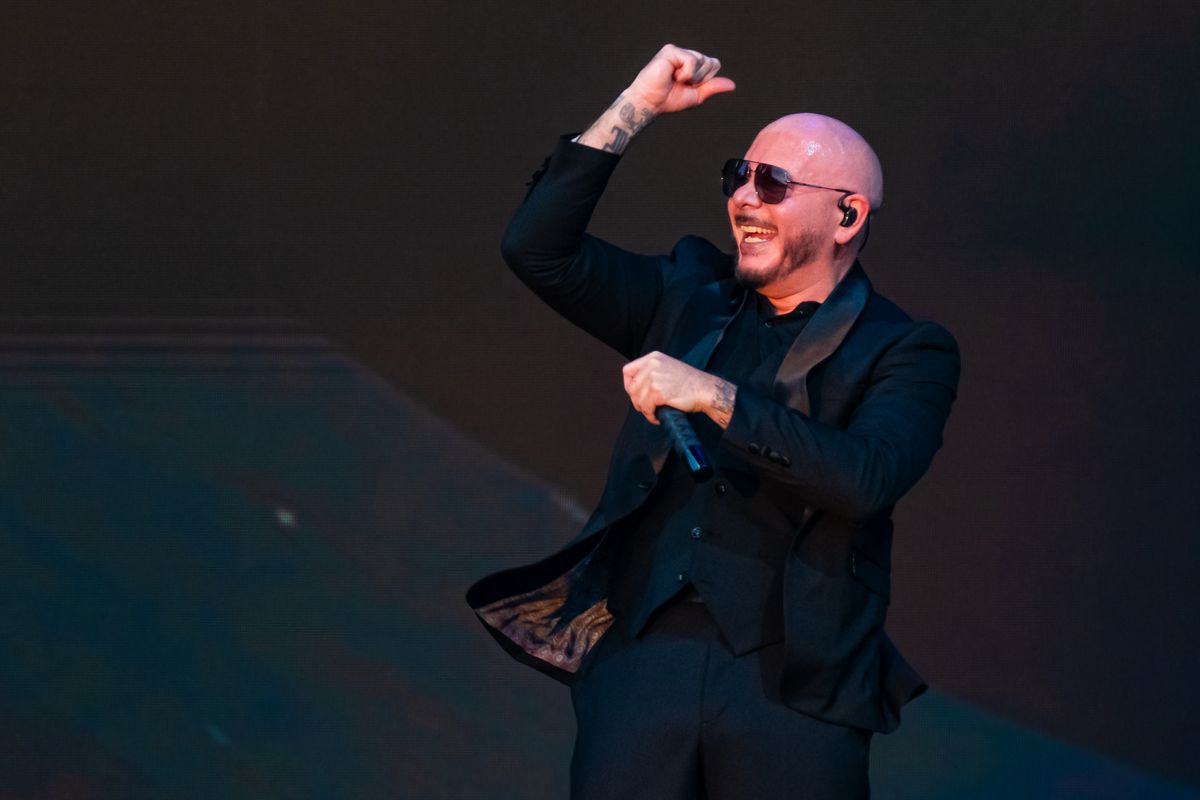 Pitbull earns a Guinness World Record after 22,141 fans wore bald caps at BST Hyde Park, where he also performed the biggest concert in the festival's history.