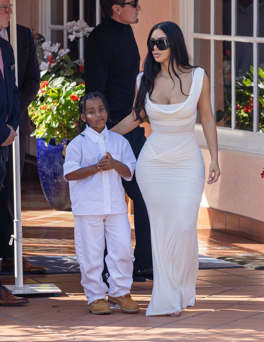 Kim and Psalm wore white