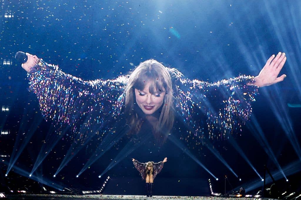 Taylor Swift performs onstage during "Taylor Swift | The Eras Tour" at Rogers Centre on November 14, 2024