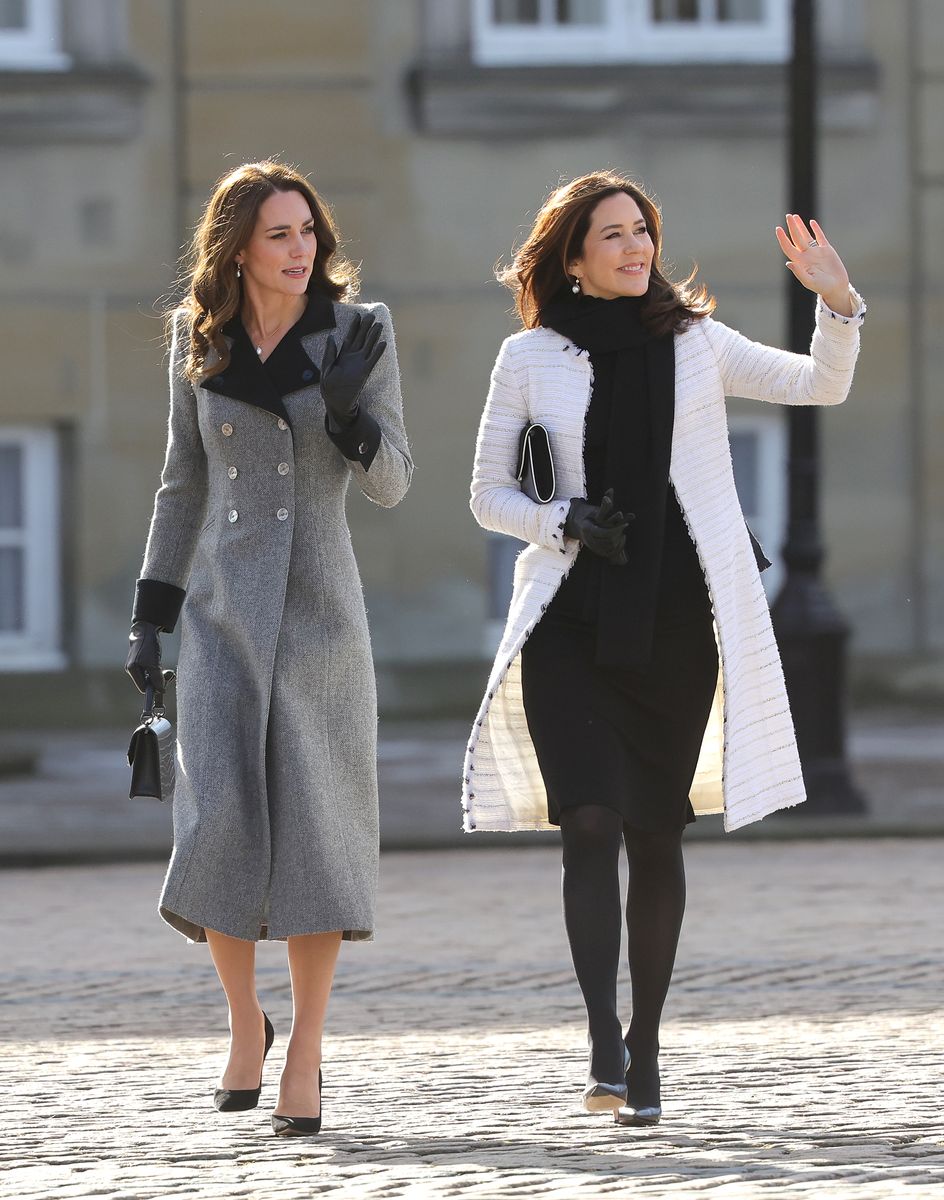 Queen Mary's effortless beauty look reflected the understated elegance that has made her and Princess Kate two of Europe's most admired royal style icons and close friends.