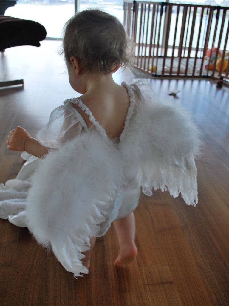Nicole Kidman's daughter Sunday Rose walks around her house in white angel wings, shared on Instagram