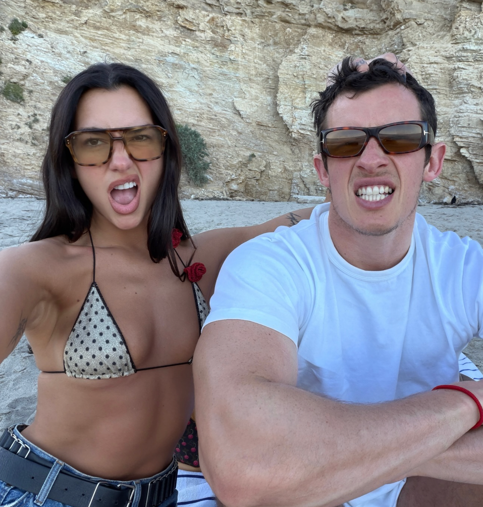 Dua and Callum enjoy a beach date