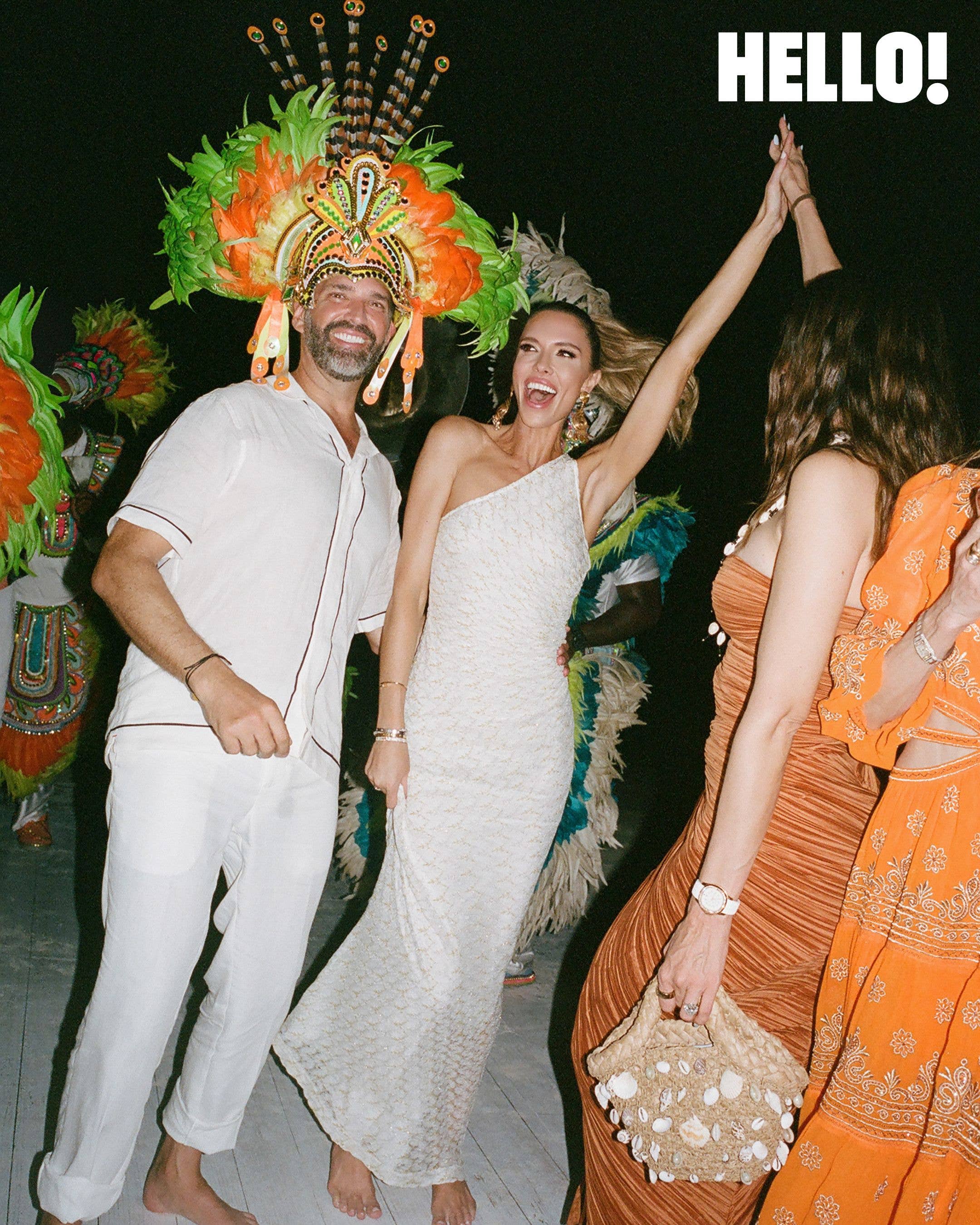 The celebrations continued the next day with a Caribbean-themed party