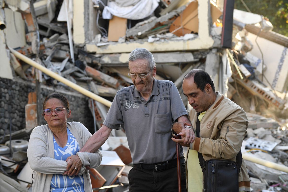 Authorities have declared a state of emergency as search teams continue looking for survivors.