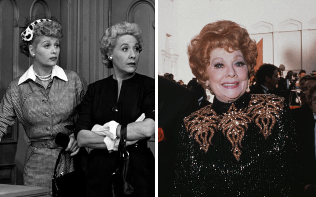 Lucille Ball and Vivian Vance split image