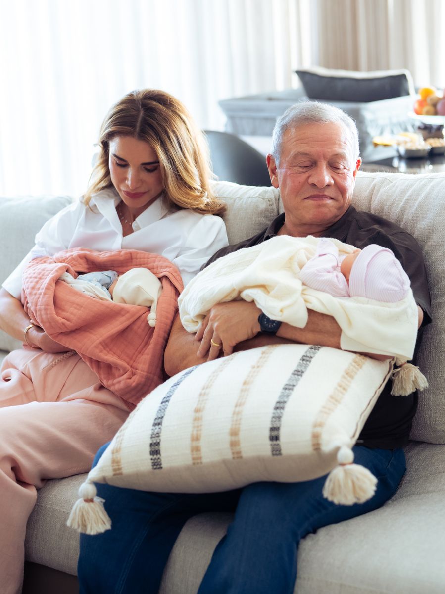 Queen Rania and King Abdullah with their granddaughters