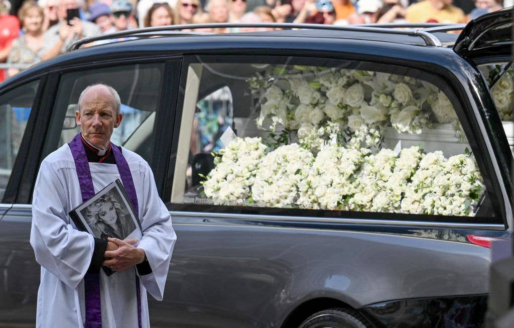 The funeral was held as Swansea Minster