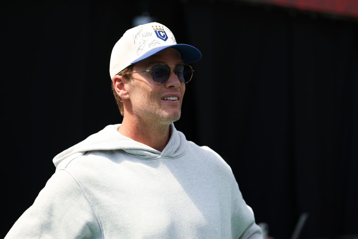 KANSAS CITY, MISSOURI - JUNE 20: Tom Brady is seen at the CardVault by Tom Brady opening on June 20, 2026 in Kansas City, Missouri. (Photo by Michael Simon/Getty Images for CardVault by Tom Brady)