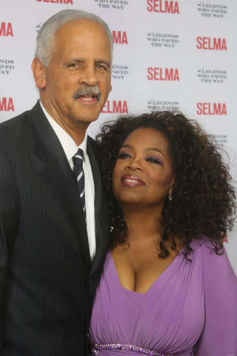Oprah Winfrey and partner Stedman Graham attend a special screening of "Selma"