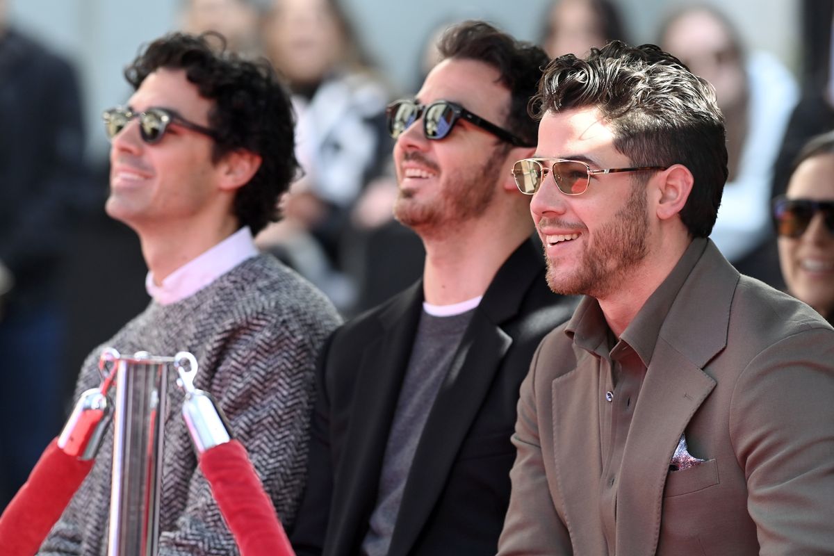 Joe Jonas, Kevin Jonas, and Nick Jonas attend the Jonas Brothers Hand and Footprint Ceremony at TCL Chinese Theatre 