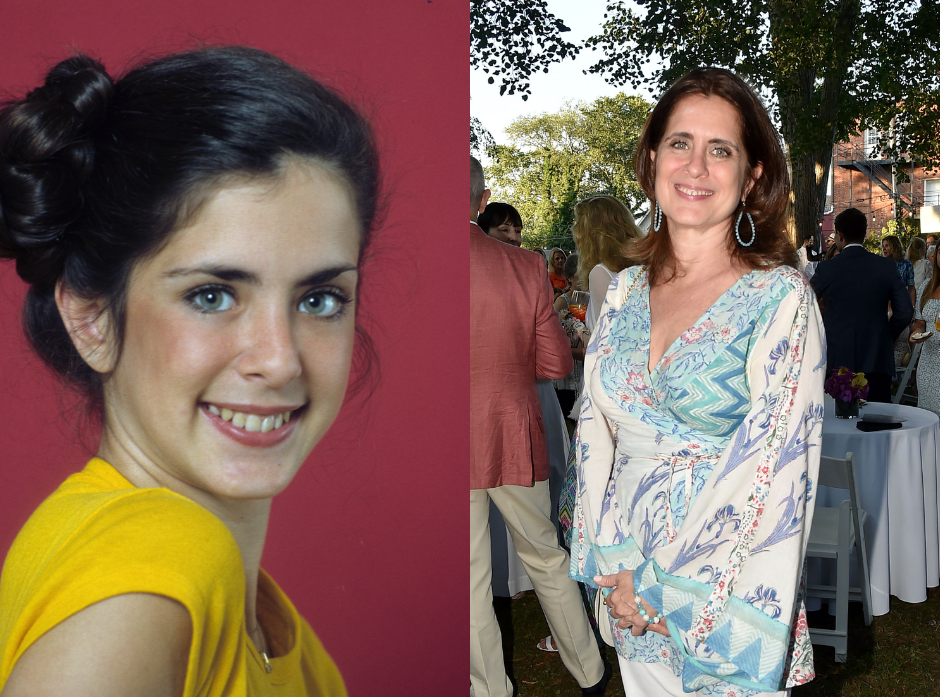 Split image of Felice Schachter.On the left in 1980, on the right in 2023.