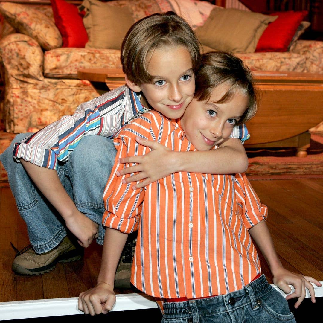 Actors Sullivan Sweeten (R) and Sawyer Sweeten attend the Everybody Loves Raymond Series Wrap Party at Hanger 8 on April 28, 2005 in Santa Monica, California.