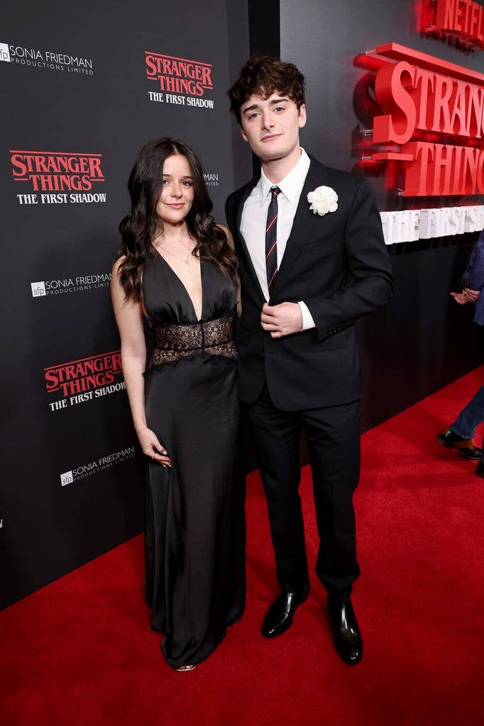 Chloe Schnapp and Noah Schnapp standing together