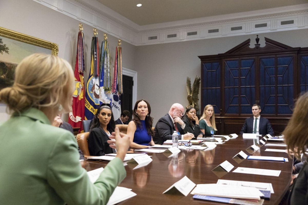 Ivanka Trump wore the same mint-green Sandro suit during a White House meeting on September 5, 2018, nearly eight years before bringing it back for her latest New York business outing.