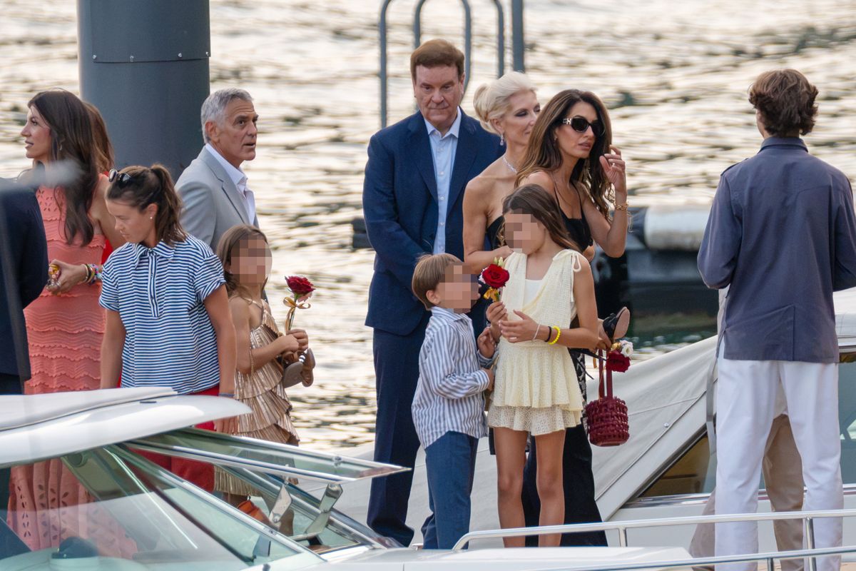 Ella and Alexander Clooney joined their parents for the family's rare public outing in Italy.