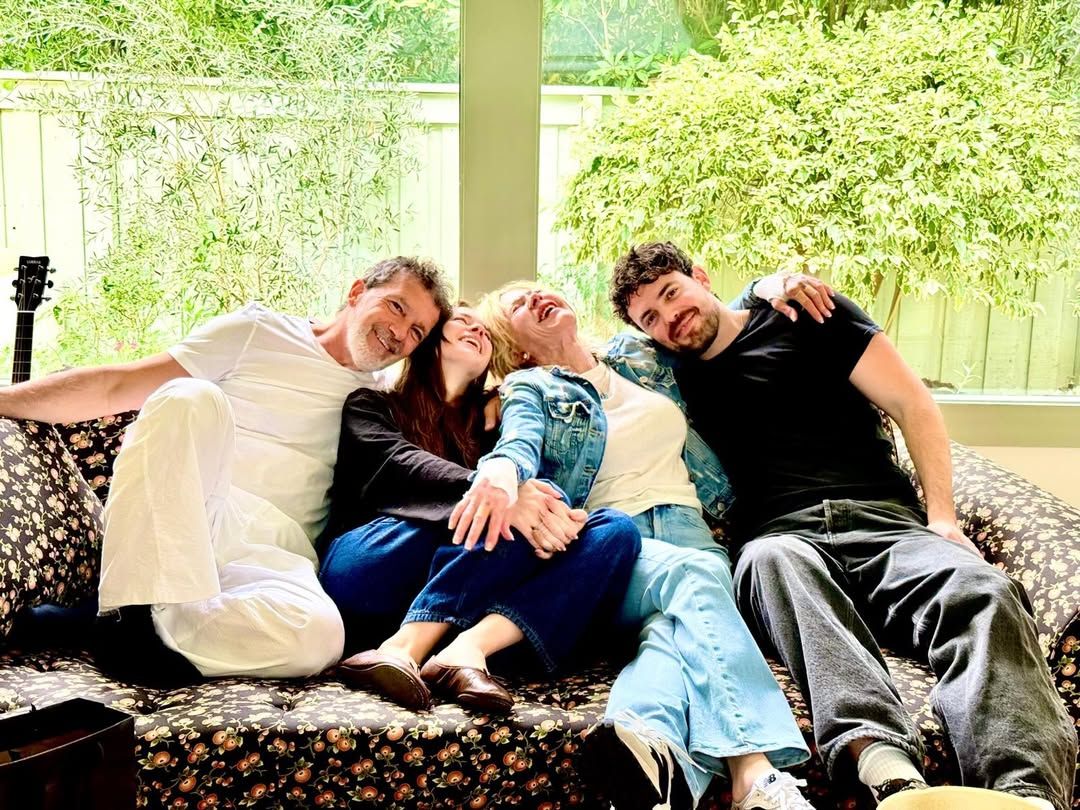 Banderas and Griffith reunited with their daughter and husband