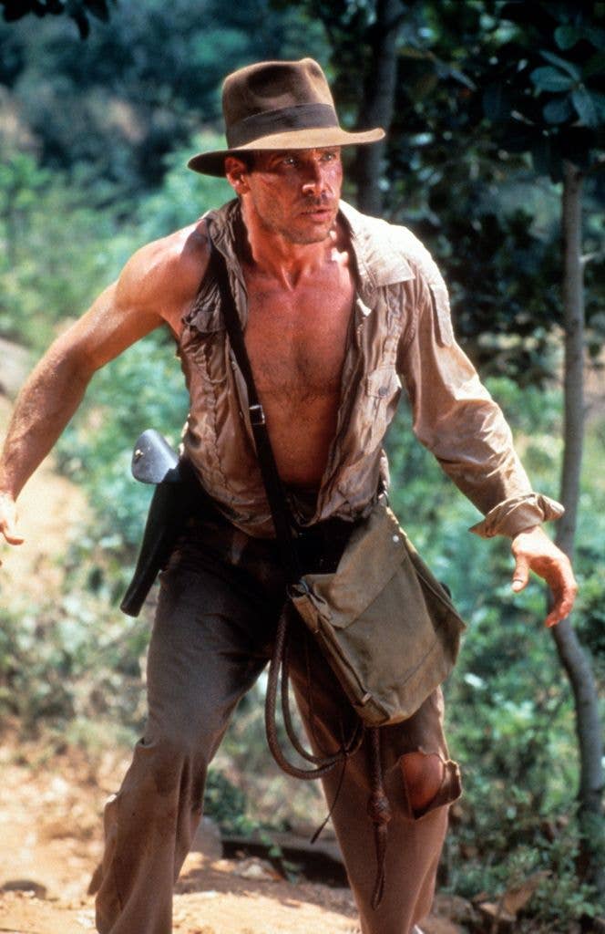 Harrison Ford in a scene from the film 'Indiana Jones And The Temple Of Doom', 1984.
