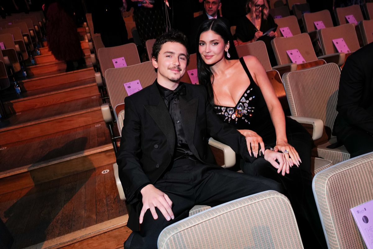 Timothée Chalamet and Kylie Jenner attend theBAFTA Film Awards 2026