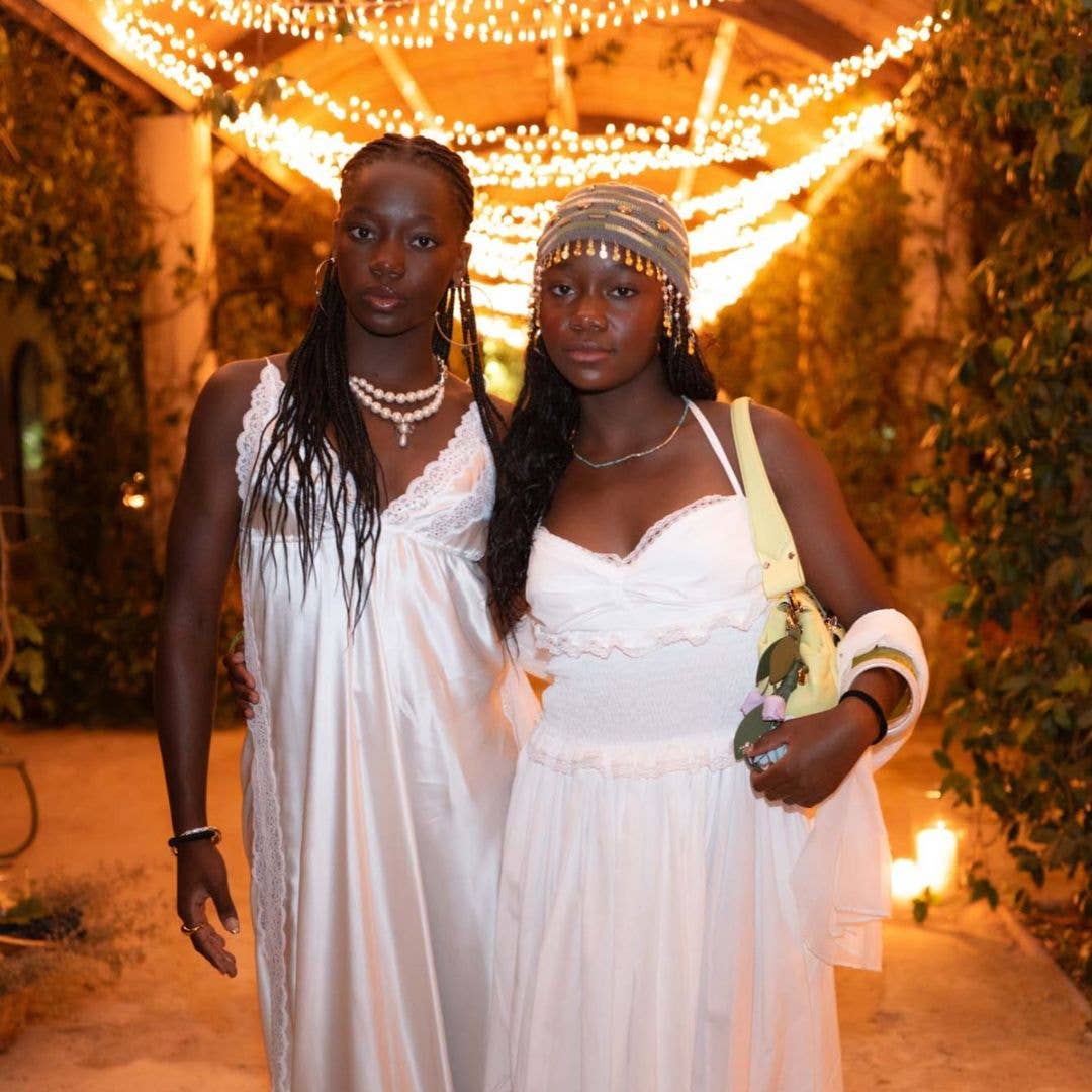 Madonna's twins Stella and Estere Ciccone pose for a photo while in Greece, shared on Instagram