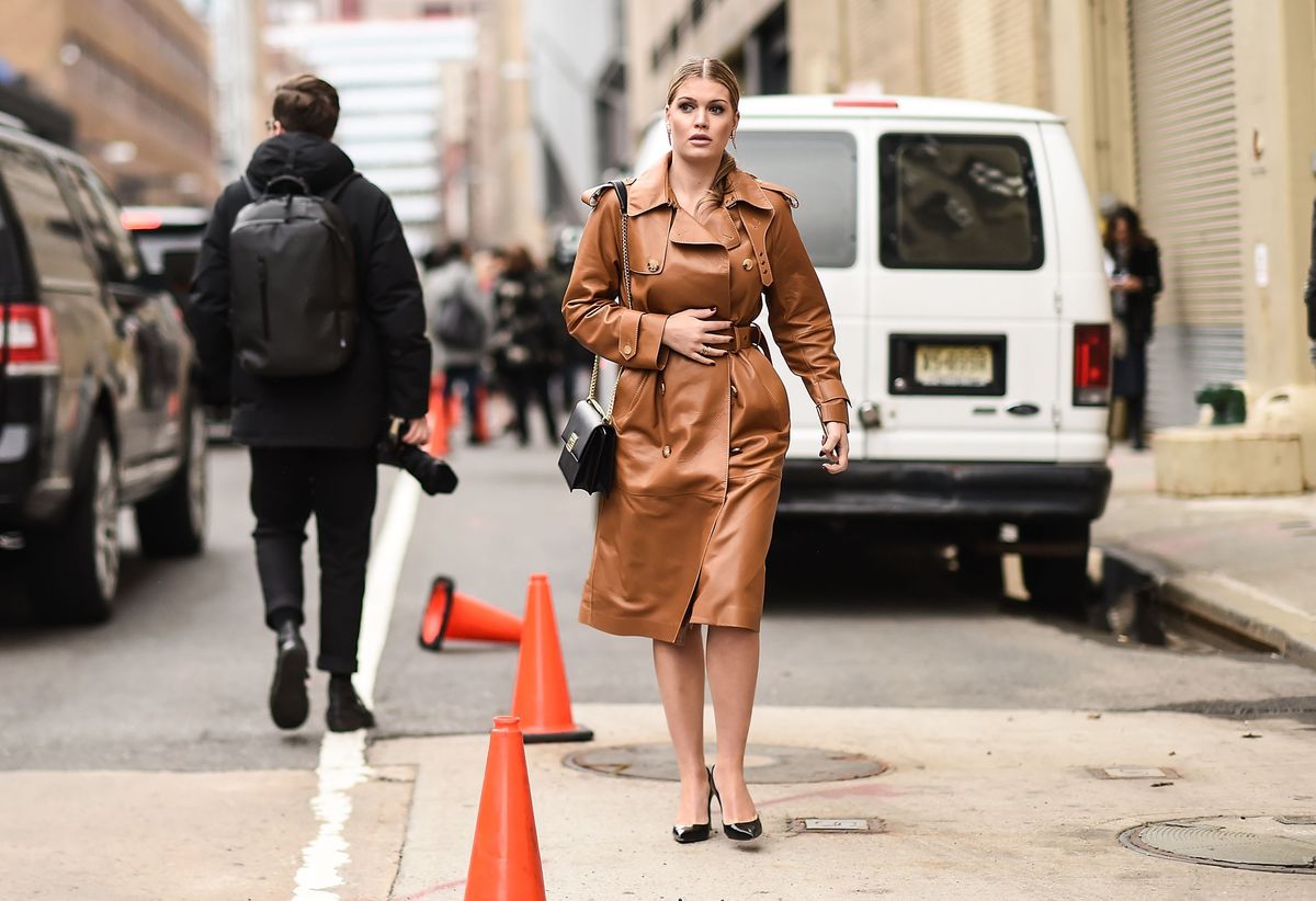 Lady Kitty Spencer is seen outside the Ralph Lauren show during New York Fashion Week 2018