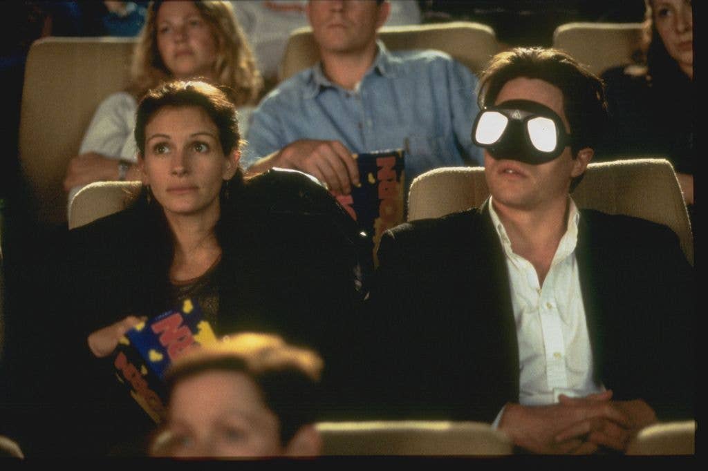 Julia Roberts and Hugh Grant in a still from the movie 'Notting Hill'. 