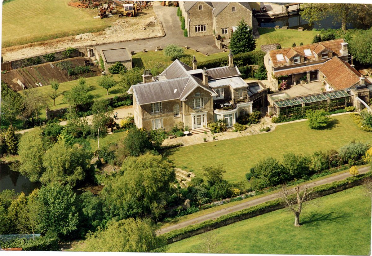 An aerial view of Ray Mill House, Queen Camilla’s longtime private retreat in Wiltshire, where she can enjoy a more informal life away from royal residences with her children and grandchildren.