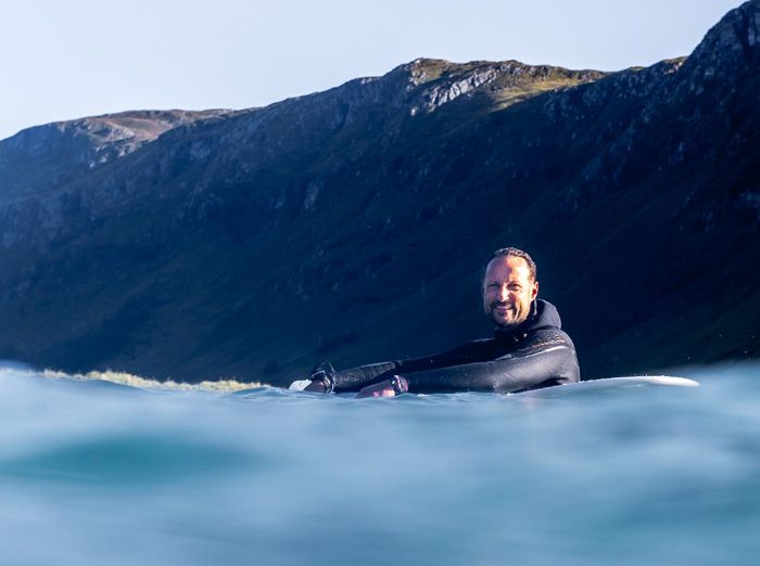 The king has long shared glimpses of his private life, including this 2017 photo from Norway’s Hoddevik beach.