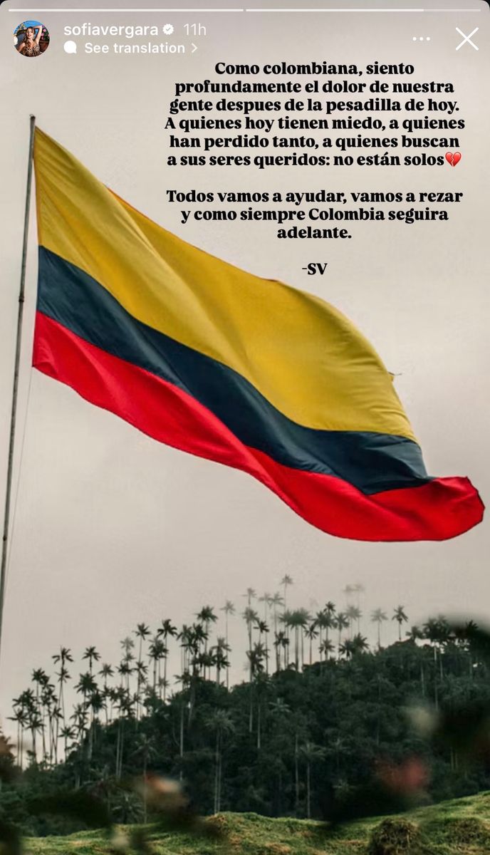 Sofía Vergara tells Colombia: "You are not alone"