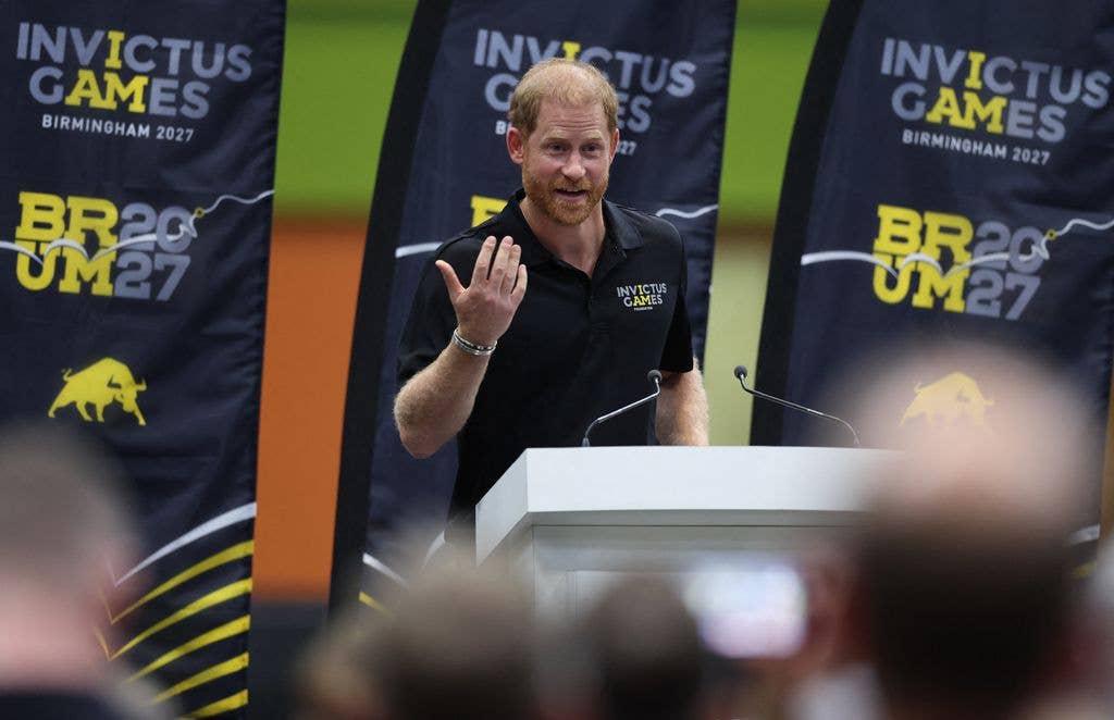 Prince Harry delivered a moving speech to mark the 'Invictus Games Birmingham 2027: One Year To Go'
