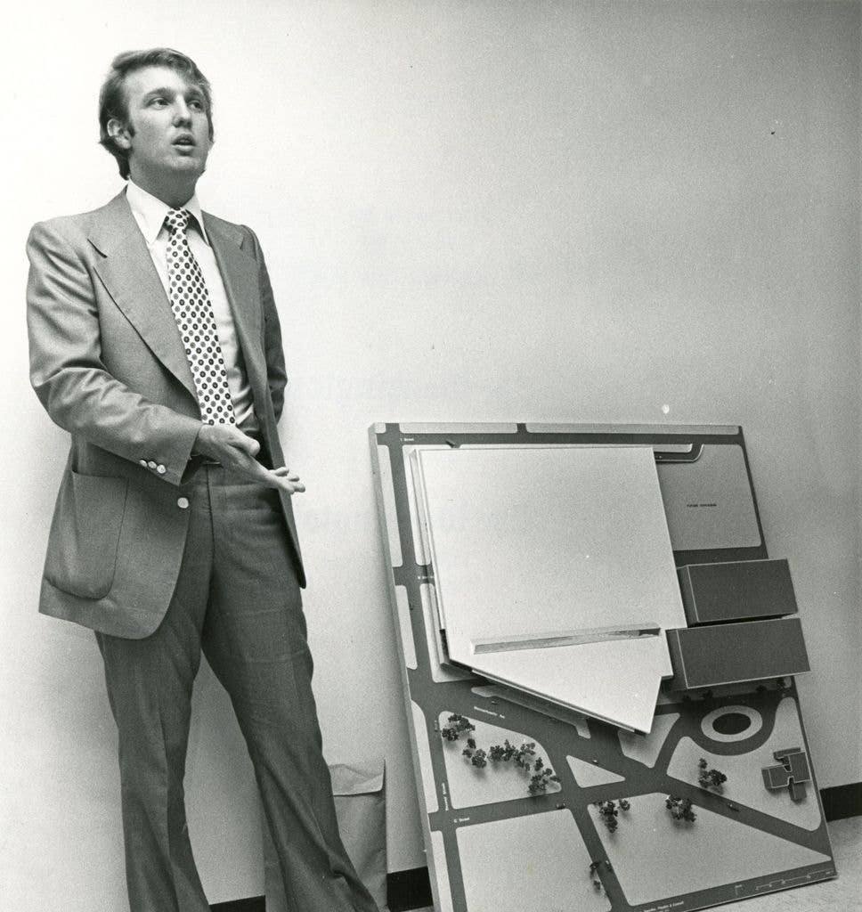 Donald Trump in suit in 1976