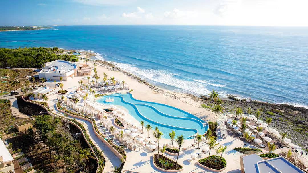 TRS Yucatan Hotel aerial shot