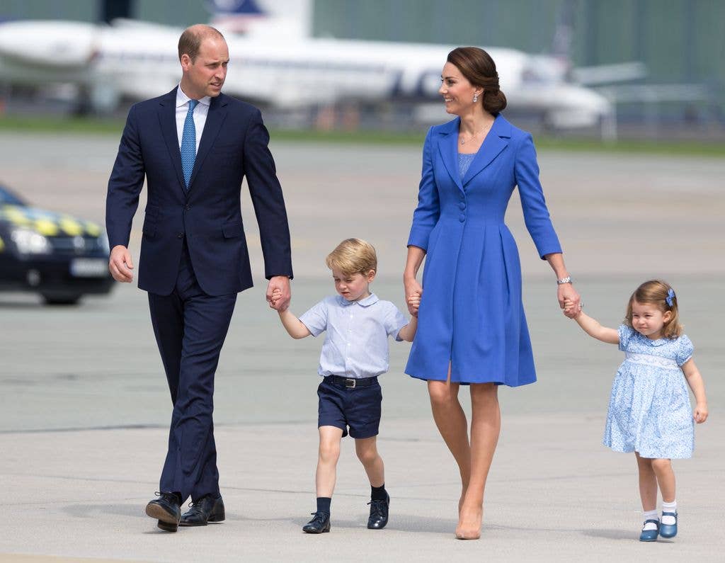 Prince William, Duke of Cambridge and Catherine Duchess of Cambridge with their children