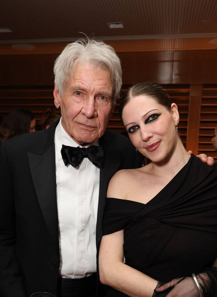 Harrison Ford (L) and Georgia Ford attend the UTA 82nd Annual Golden Globes Afterparty at Marea on January 05, 2025 in Beverly Hills, California