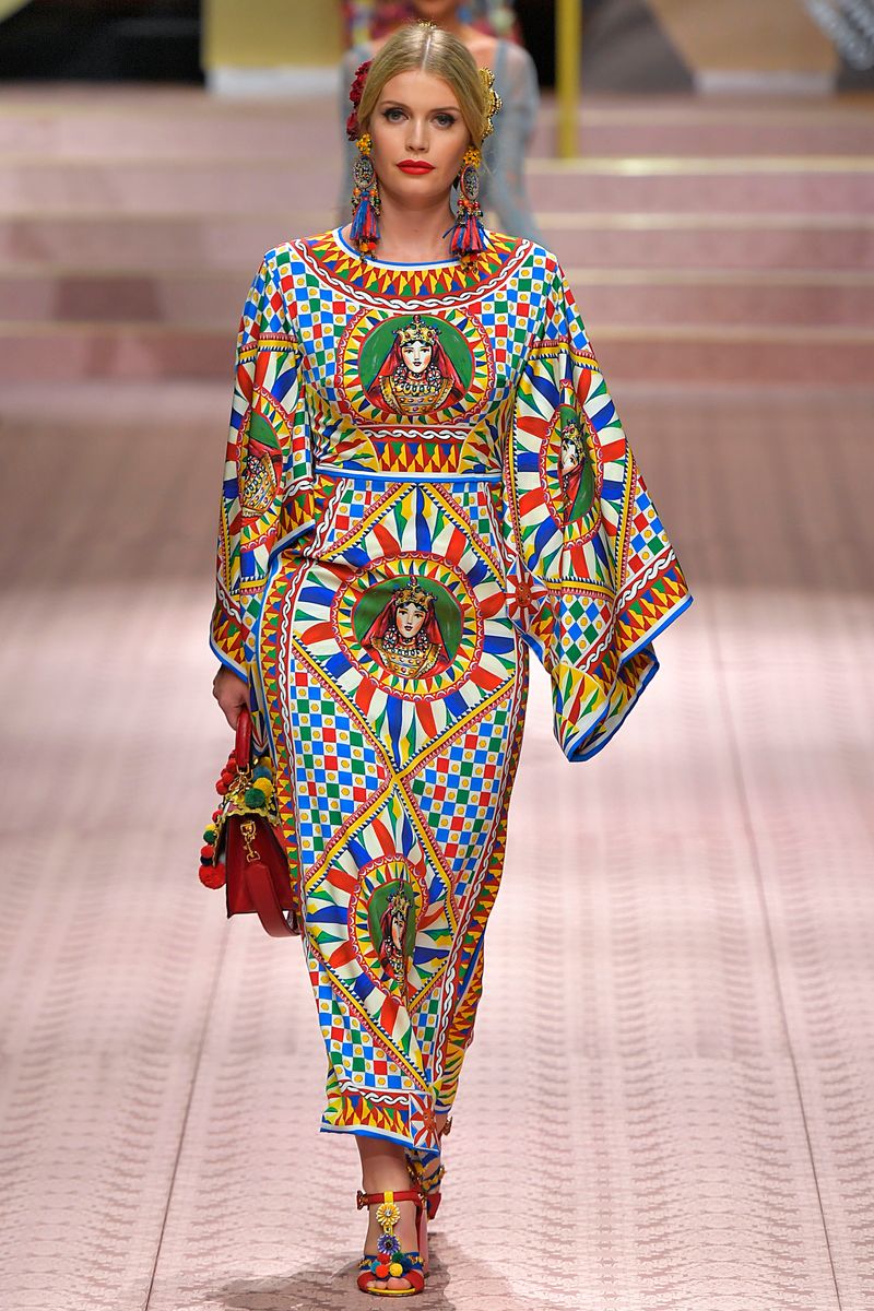 Kitty Spencer walks the runway at the Dolce & Gabbana Ready to Wear fashion show during Milan Fashion Week Spring/Summer 2019 