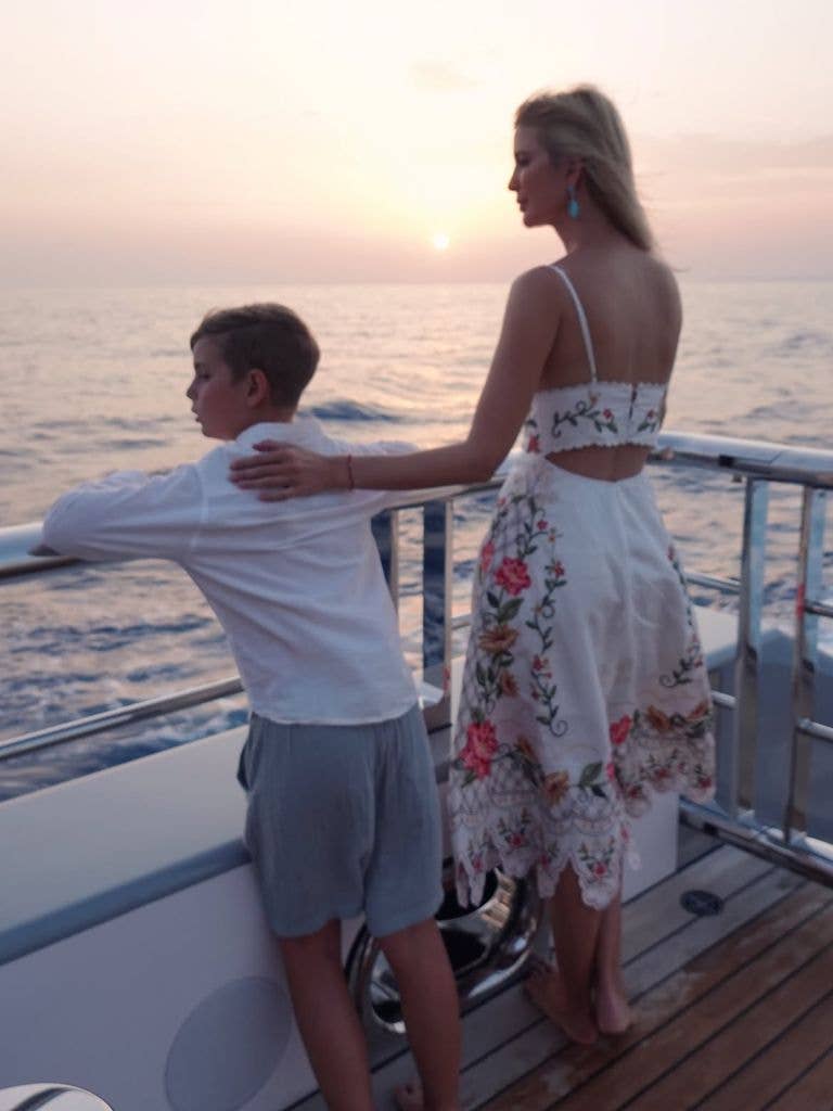 Ivanka enjoys down time with her son