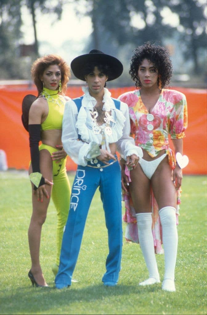Prince after soundcheck, Feyenoord Stadium practice field, Netherlands on August 17, 1988 in Rotterdam, Netherlands