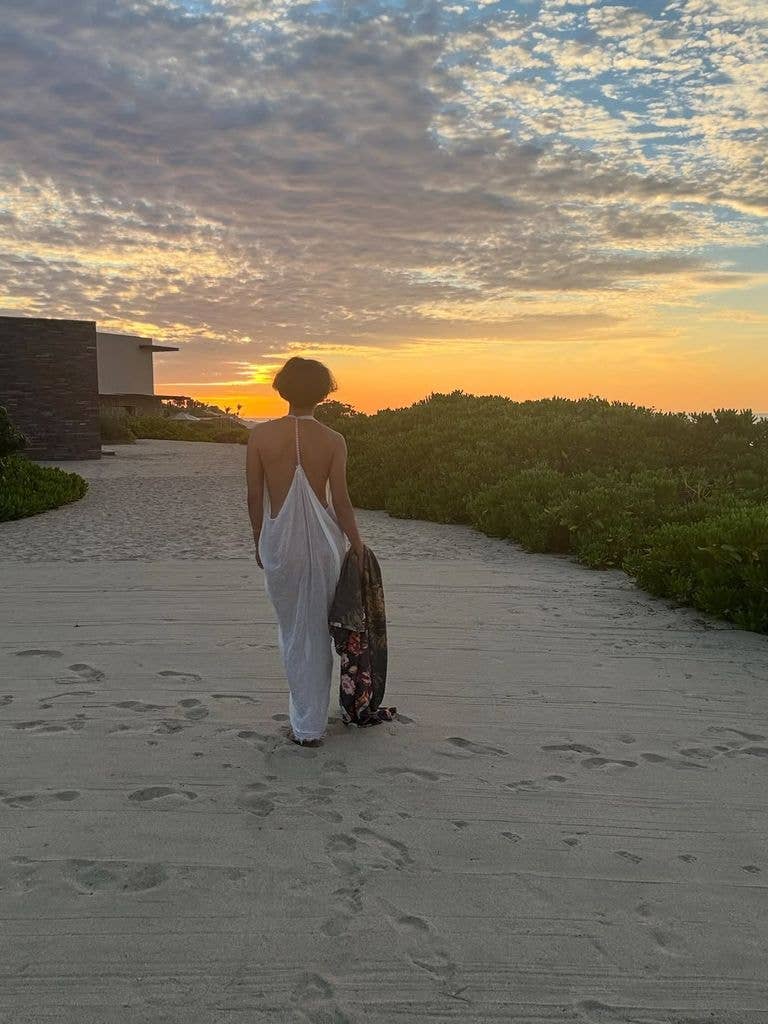 Halle enjoying the sunset