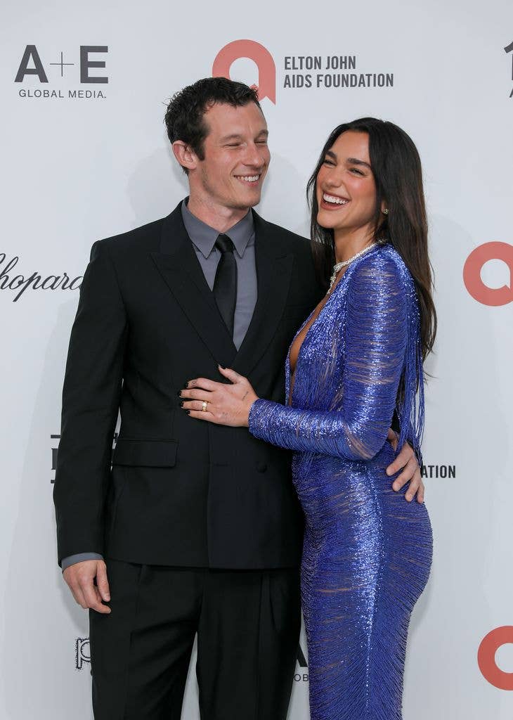 dua lipa callum turner red carpet