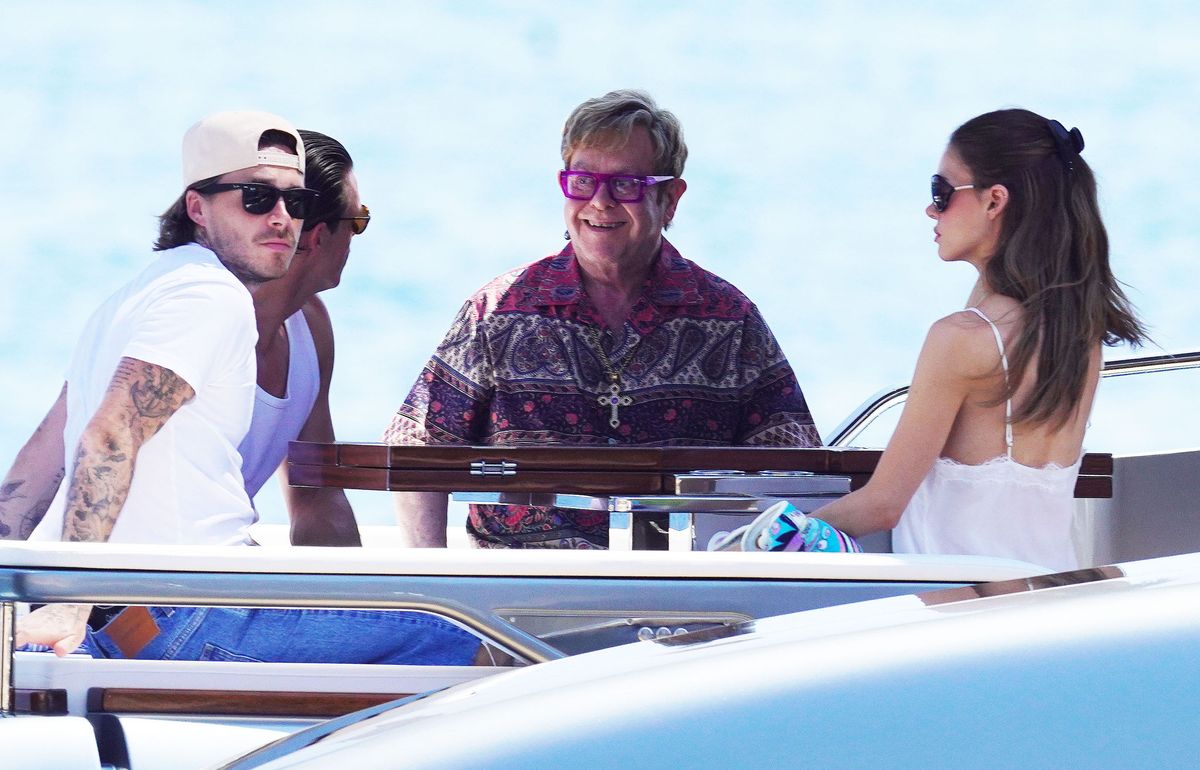 Elton is the godfather of Brooklyn and Romeo