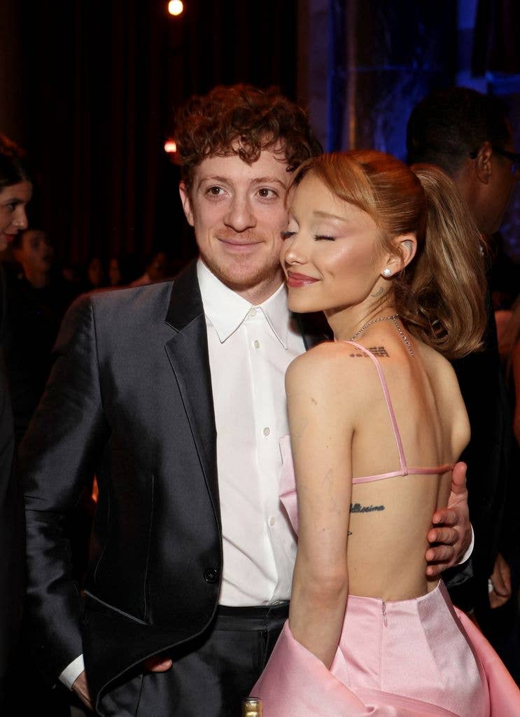 Ethan Slater and Ariana Grande attend The National Board of Review Annual Awards Gala at Cipriani 42nd Street on January 07, 2025 in New York City.