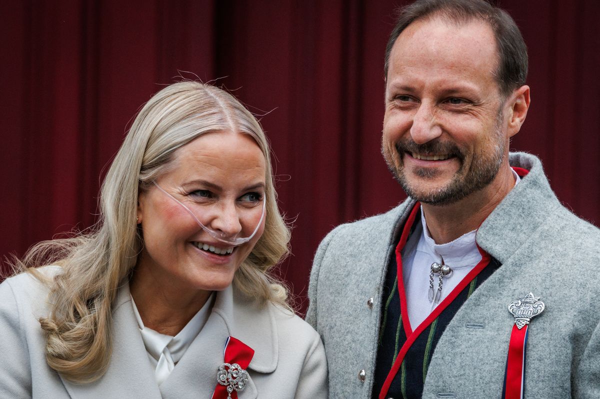 Princess Mette-Marit with her nasal prostheses before her lung transplant
