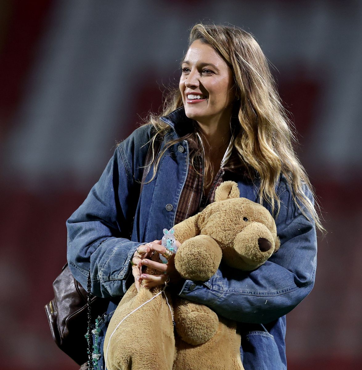 Actress Blake Lively after the Emirates FA Cup Fifth Round match between Wrexham and Chelsea on March 07, 2026 in Wrexham, Wales. (Photo by Carl Recine/Getty Images)
