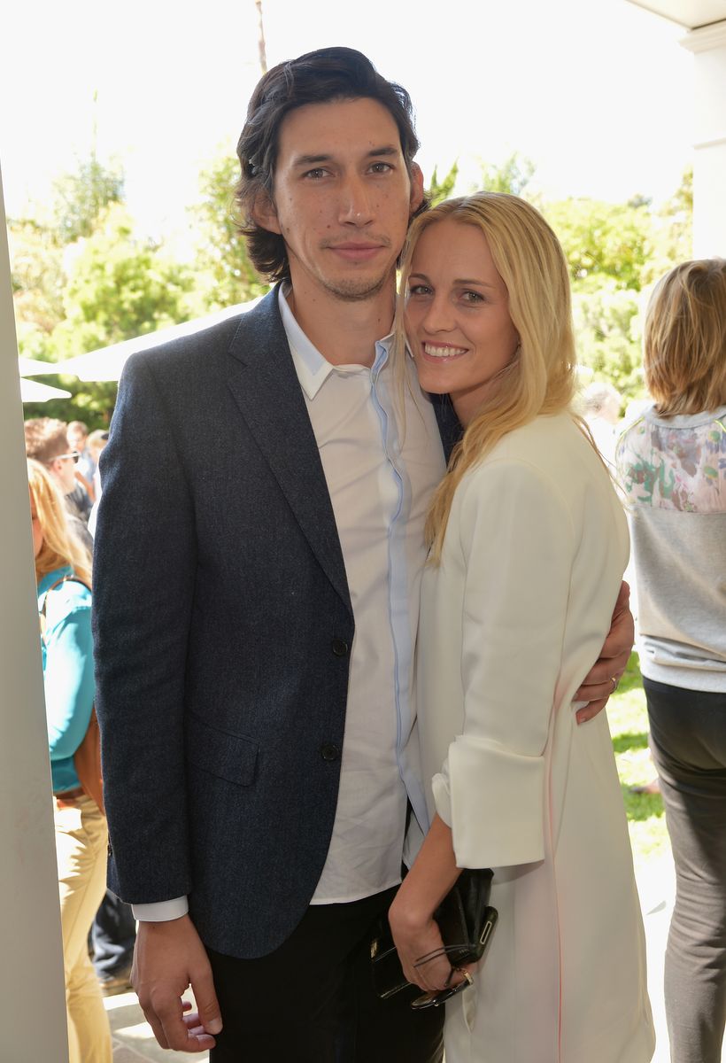 Adam Driver and Joanne Tucker at a 2013 Pre-Emmy Brunch at the residence of Chris Silbermann in Santa Monica, California.